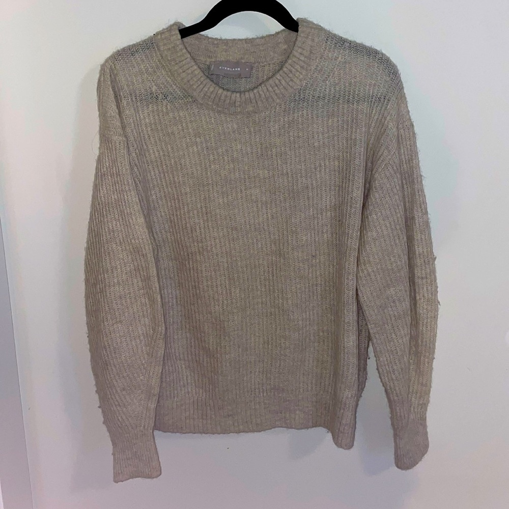 Everlane Beige Crewneck Sweater